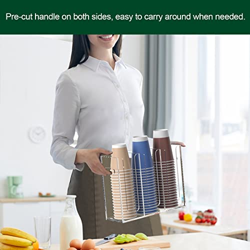 Disposable Coffee Cup Dispenser with Handles (3 Count)