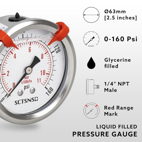 0 to 160 Psi Pressure Gauge