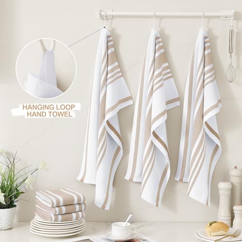 Premium Cotton Stripe Kitchen Towels 3 Pack (3 Count)