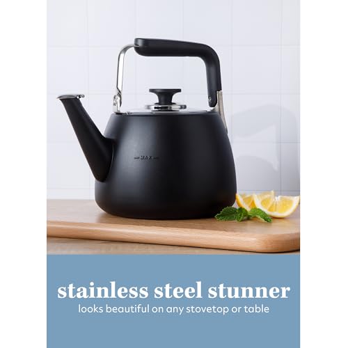 Kitchen Essentials Large 2 QT Heavy Gauge Stainless Steel Tea Kettle