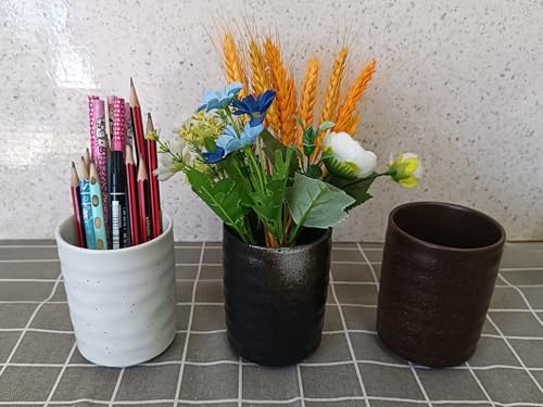 Stoneware Coffee Bar Utensil Holder Tea & Coffee Spoon & Stirrer Holder for Stir Stick Straw Teaspoon Holder Espresso Spoon Cup Small Utensil Jar