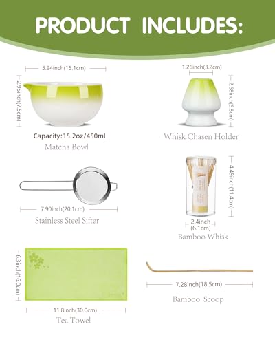 Premium Matcha Whisk Set (6 Count)