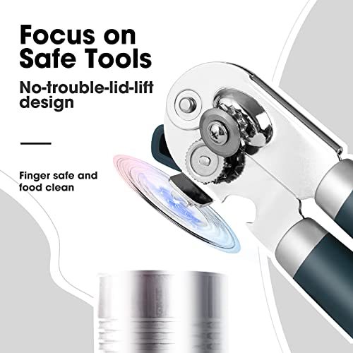 Heavy Duty Hand Can Opener Manual with Magnet Lid Remover