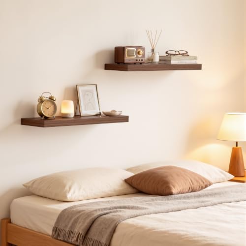 Walnut Like Floating Shelves 22.5in