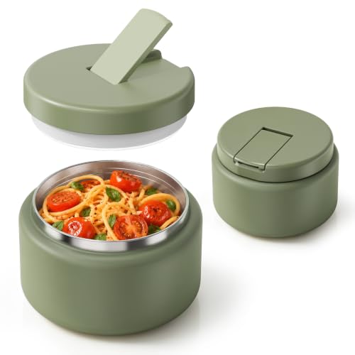 13.5oz Soup Thermo for Hot Food Kids with Buckle Lid Insulated Vacuum Food Jar Wide Mouth Leakproof Stainless Steel Lunch Container