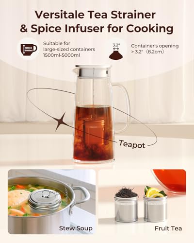 2 Pack Extra Large Tea Infuser for Loose Leaf Tea & Spice Ball (2 Count)