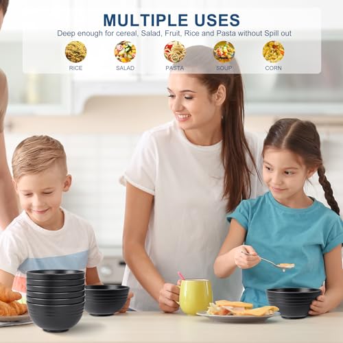 BPA Free Unbreakable Wheat Straw Cereal Bowls (8 Count)