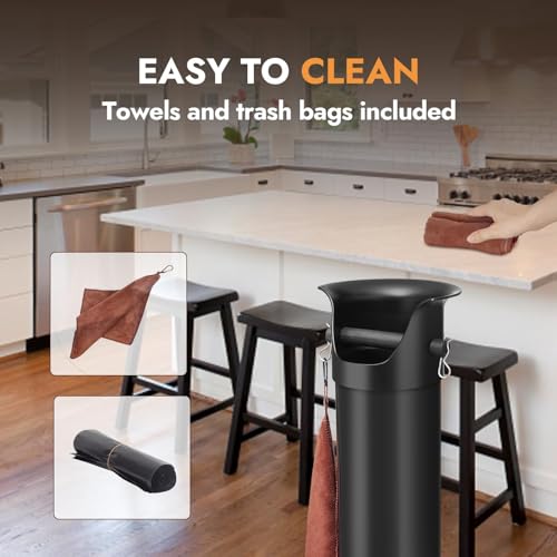 Espresso Coffee Knock Box with Garbage Bags