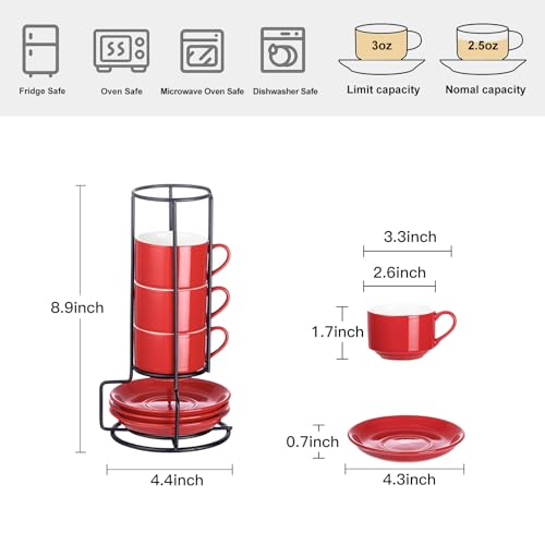 2.5 Ounce Espresso Cups Set of 4 (4 Count)