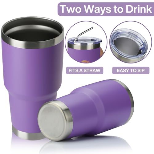 30oz Insulated Tumbler With Lids and Straws (4 Count)