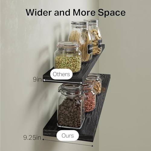 Black Floating Shelves 35.4in