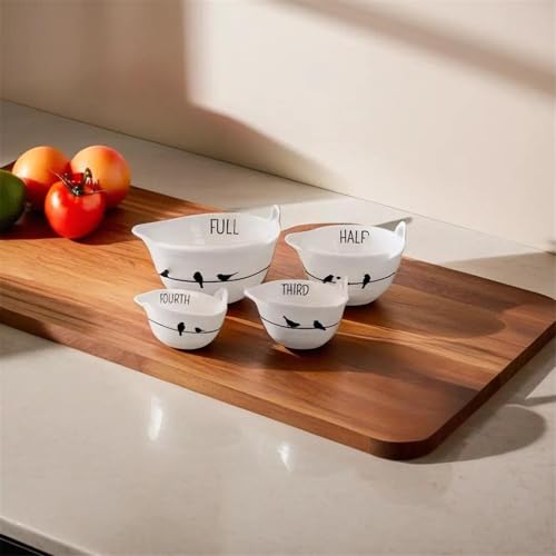 Bird Themed Ceramic Measuring Cups Set (4 Count)