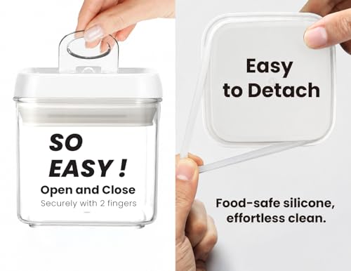 Flip Tite Food Storage Container 4" Small Size Airtight Lid Lock Top (3 Count)
