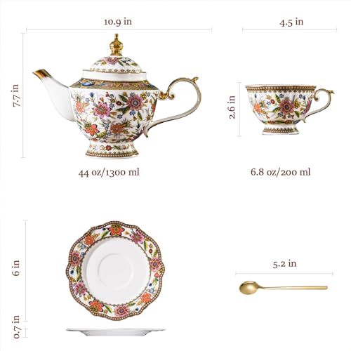 Fine Bone China Tea Set (13 Count)