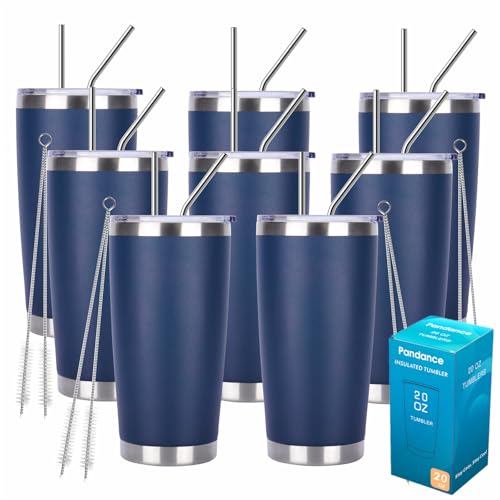 20oz Stainless Steel Insulated Tumblers Bulk (8 Count)