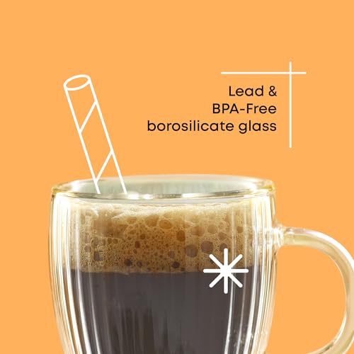 Fluted Glass Espresso Cups (2 Count)