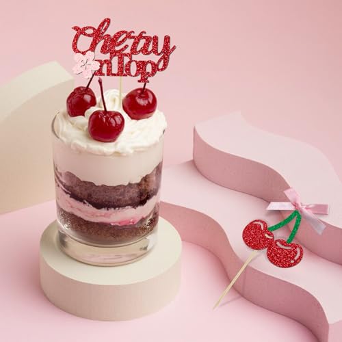 24 Pack She's the Cherry On Top Cupcake Toppers (24 Count)