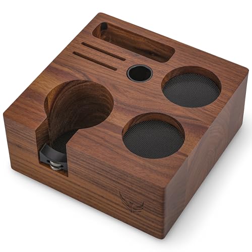 Walnut Espresso Tamping Station 54mm for Breville