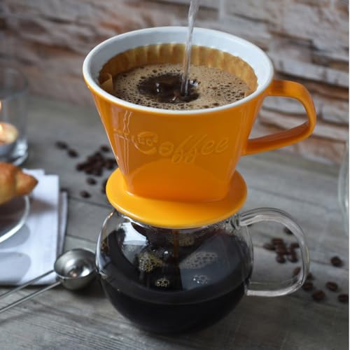 XXL Porcelain Coffee Dripper Saffron