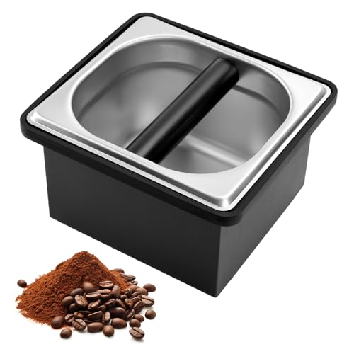 Espresso Knock Box Stainless Steel Coffee Puck Container Knockbox