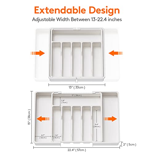Extra Large Silverware Drawer Organizer