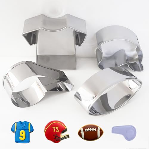 Football Cookie Cutter Set of 4 (4 Count)