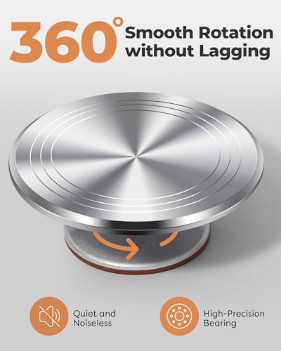Aluminum Cake Stand Turntable Set for Decorating Baking Kit