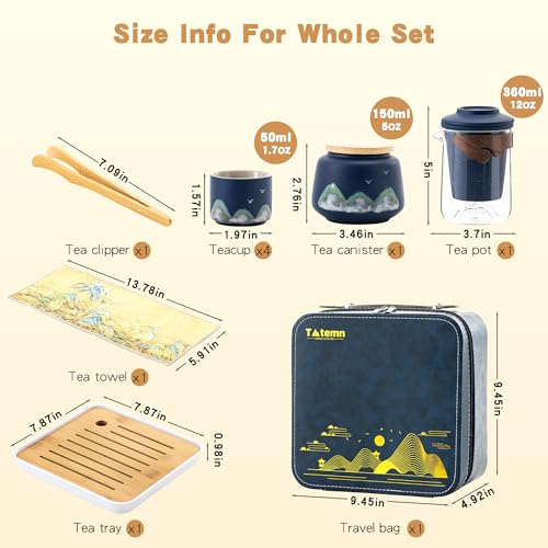 Portable Gongfu Tea Set with Travel Case