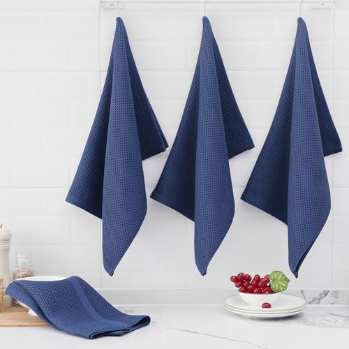 100% Cotton Oversized Waffle Weave Kitchen Towels 8 (8 Count)
