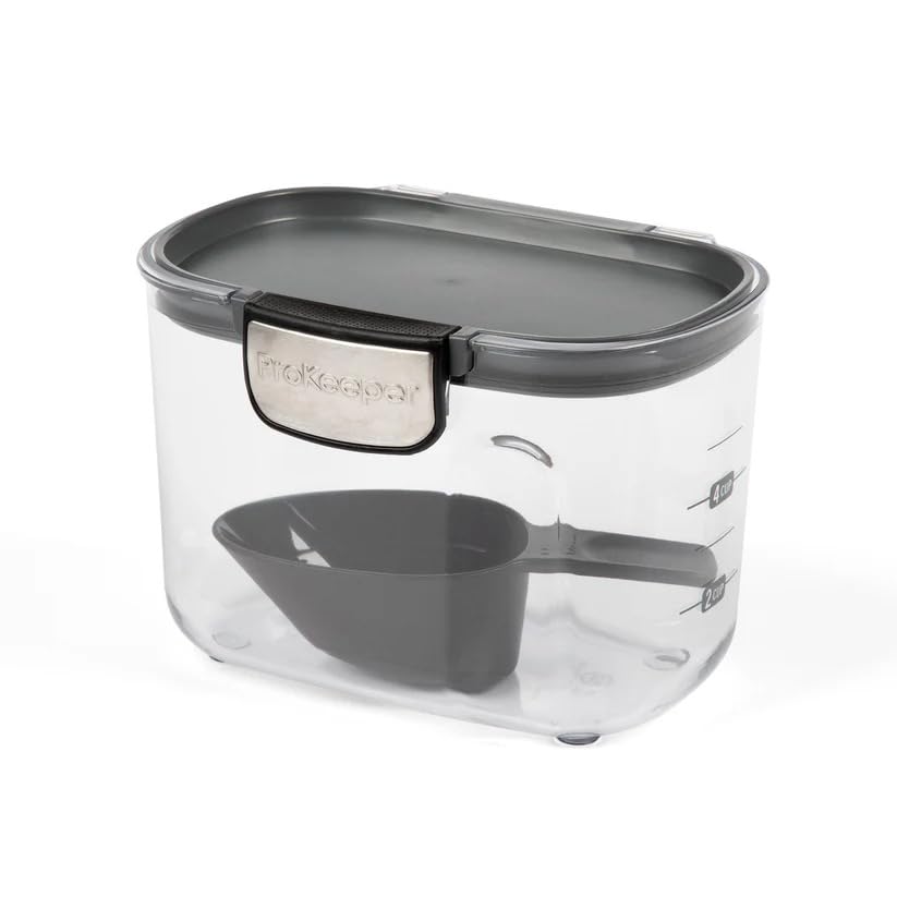 International ProKeeper+ Clear Plastic Airtight Food Baker's Kitchen Storage Organization Container Canister Set with Magnetic Accessories (2 Count)