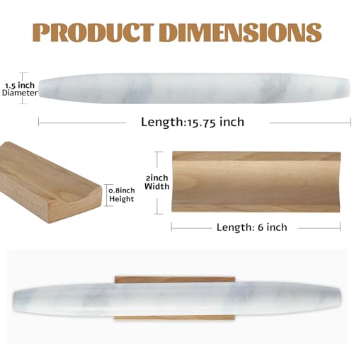 African Natural Marble French Rolling Pin