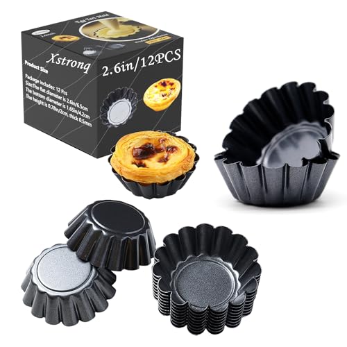 12PCS 2.6" Egg Tart Molds