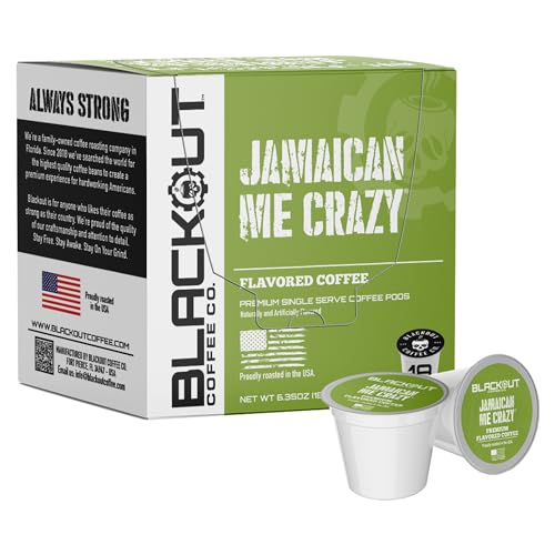 Blackout Coffee Jamaican Me Crazy Flavored Coffee Pods (18 Count)