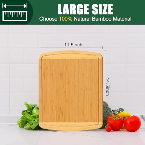 Large Bamboo Cutting Boards for Kitchen
