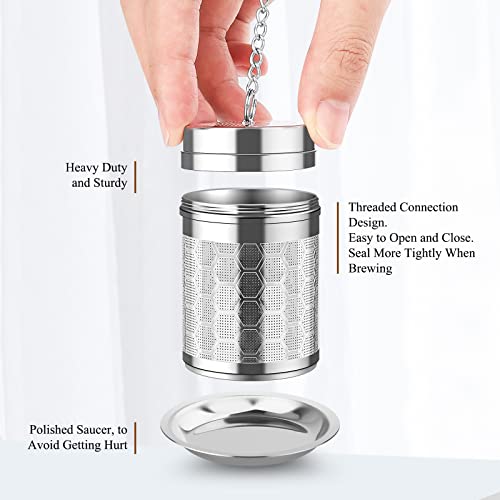 2 Pack 304 Steel Fine Mesh Tea Infusers for Loose Leaf Tea