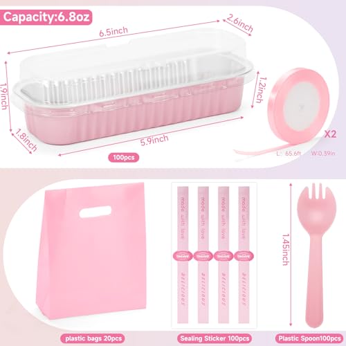 6.8oz Mini Loaf Pans with Lids (30 Count)