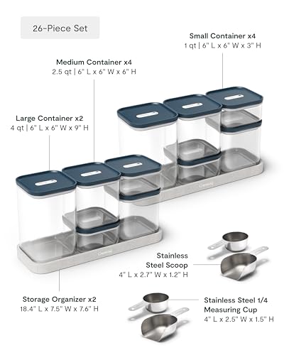 26 Piece Ultimate Airtight Glass Food Storage Containers with Lids