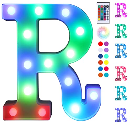 Colorful LED Letter Lights with Remote