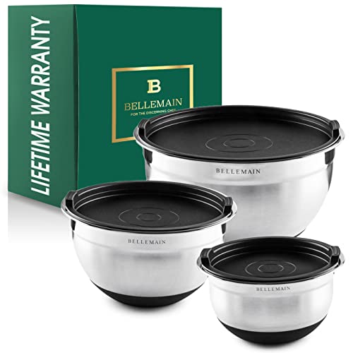 Stainless Steel Mixing Bowls with Airtight Lids Set