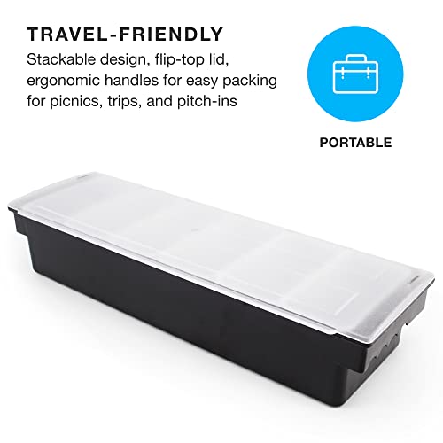 6 Tray Bar Top Food & Garnish Station with Lid