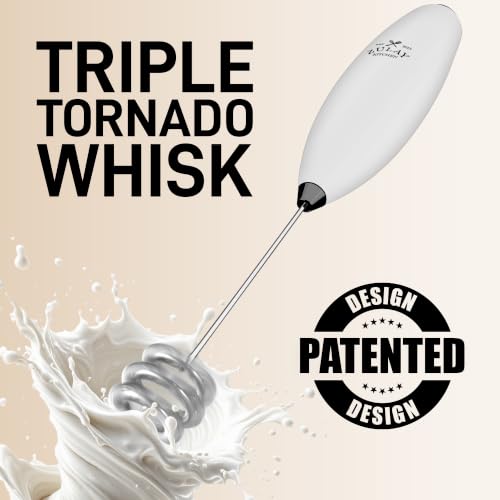 Powerful Milk Frother Wand With Duracell Batteries