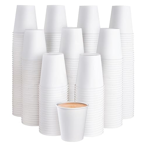 300Pack 10oz Disposable Paper Coffee Cups White Hot Coffee Cups (300 Count)