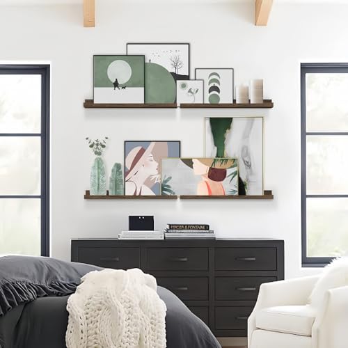 24 Inch Floating Picture Ledge Shelf Set of 4 (4 Count)