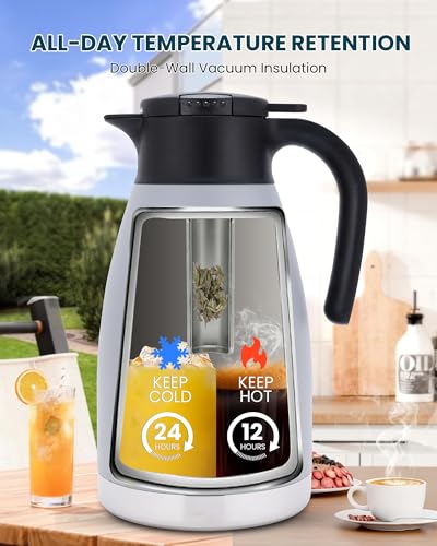 74oz Large Thermal Coffee Carafe with Infuser