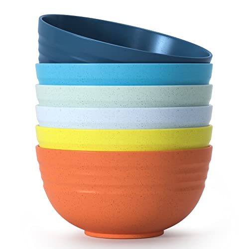 Set of 6] 68 Oz Salad Bowls Large Serving Bowls Unbreakable Ramen Bowl for Salad (6 Count)