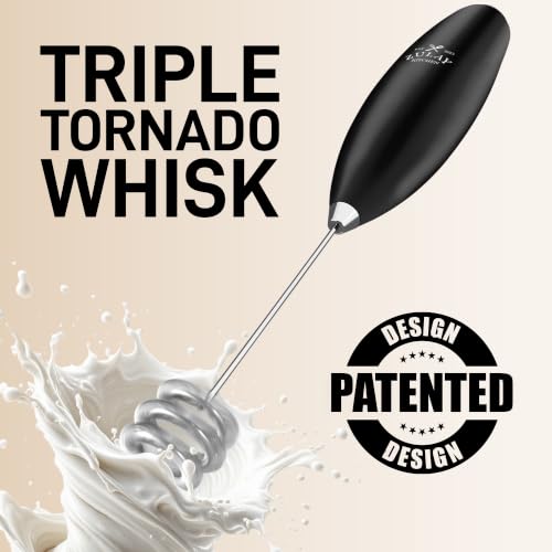 Powerful Milk Frother Wand With Duracell Batteries