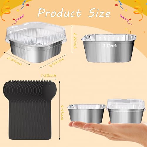 25 Pack Mini Cake Pans with Lids (25 Count)