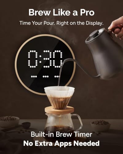Gooseneck Electric Kettle with Precise ±1℉ Temperature Control