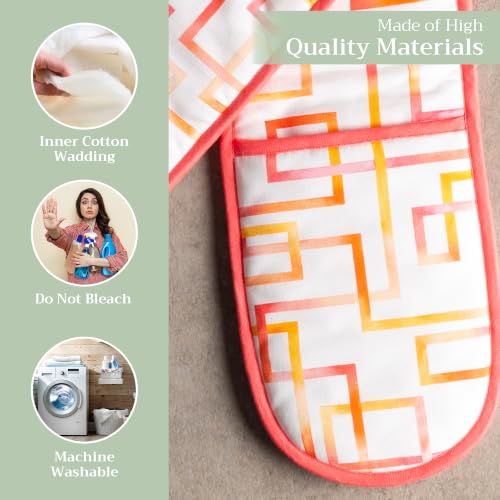 Double Oven Mitts 100% Cotton Double Oven Glove