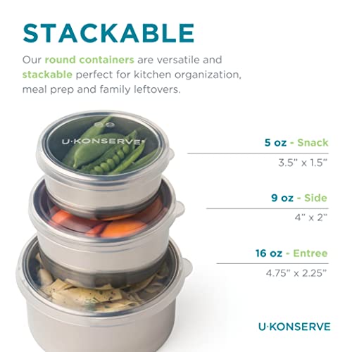 U Konserve Round Stainless Nesting Food Containers Trio Set of 3 5